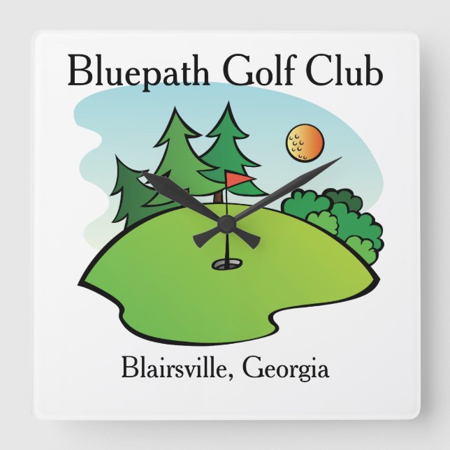 Customized Golf Club Wall Clock (Front)
