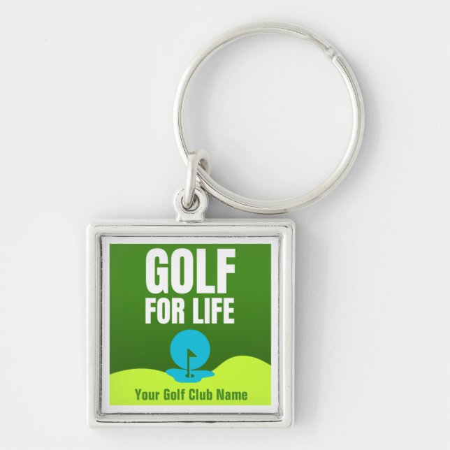 Customized Golf For Life Keychain (Front)