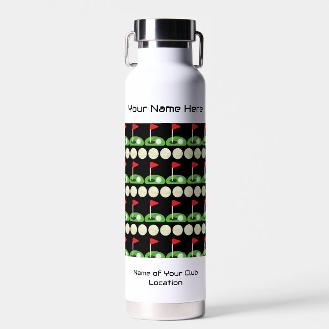 Customized Golf Icon Water Bottle (Front)