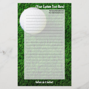 Customized Golf Stationery