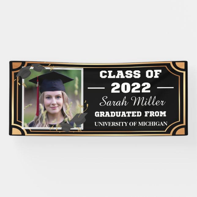customized graduation 2025 with name and Photo Banner (Horizontal)