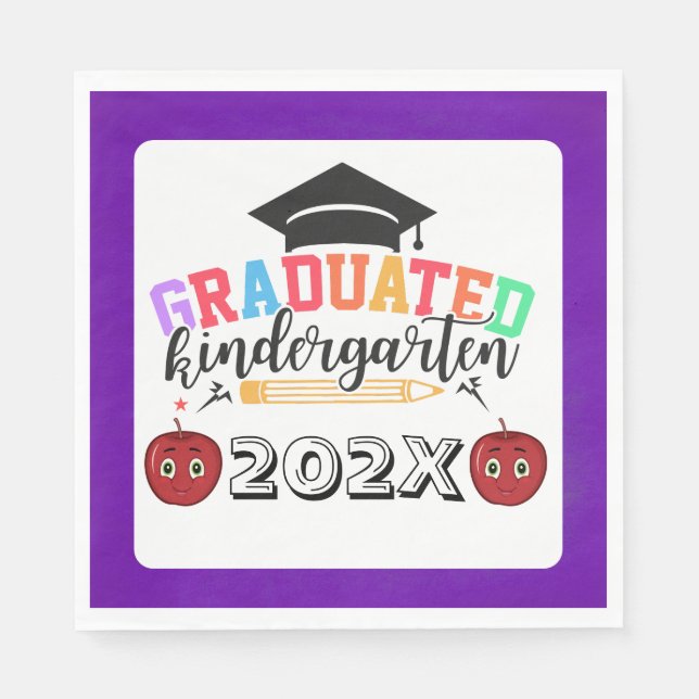 Customized Graduation Kindergarten  Napkin (Front)