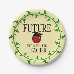 Customized Graduation Party  Future Teacher Paper Plate