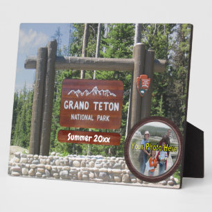 Customized Grand Teton Photo Souvenir Plaque