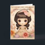 Customized Great Granddaughter Birthday Poem Card<br><div class="desc">Personalize your own greeting and even your poem for your great granddaughter. They are hard cards to find, but not here! Adorable birthday cake is perfect for your beloved little one. Personalize it using our Design Tool on the front, inside left, and inside right. Be sure to change the name...</div>