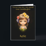 Customized Great Granddaughter Birthday Poem Card<br><div class="desc">Personalize your own greeting and even your poem for your great granddaughter. They are hard cards to find, but not here! Adorable doll graphic is perfect for your beloved little one. Personalize it using our Design Tool on the front, inside left, and inside right. Be sure to change the name...</div>