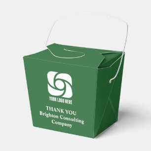 Customized Green Company Logo Business Fortune Favor Box