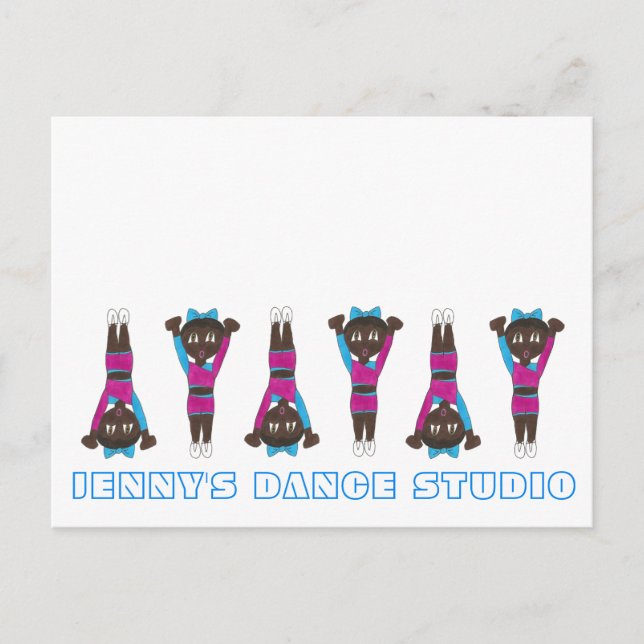 Customized Gym Dance Studio Gymnastics Acrobatics Postcard (Front)