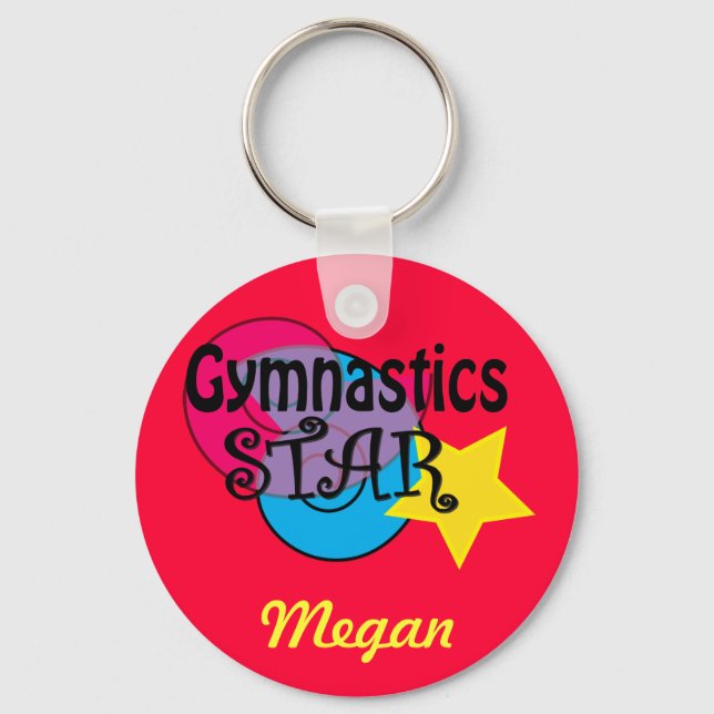 Customized Gymnastics  Keychain (Front)