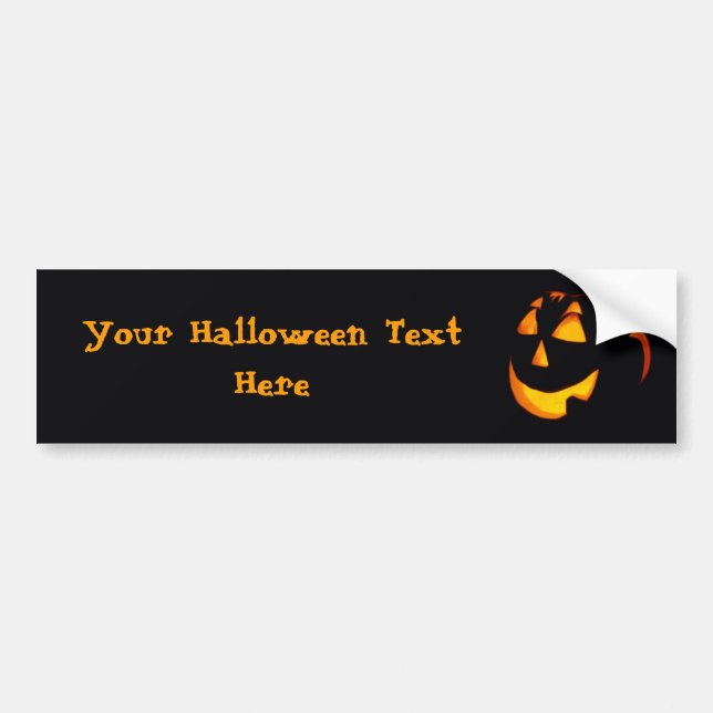 Customized Halloween Bumper Sticker (Front)