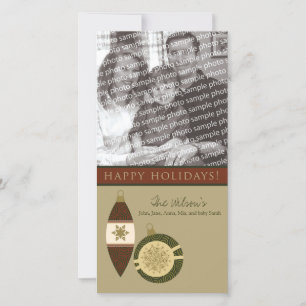 Customized Happy Holidays Ornament Design :: 06 Holiday Card