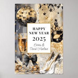 Customized Happy  New Year 2025 Poster