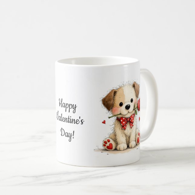 Customized Happy Valentine's Day Mug (Front Right)