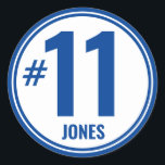 Customized Helmet Sticker Alternate Version<br><div class="desc">Help your player find their helmet easier in the dugout and sidelines by adding a customized sticker! TIP: To edit the outer circle colour, change the background colour. The ovals in the design have borders but the outer circle is actually the background. This is to ensure the colour goes all...</div>