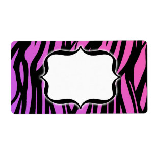 Customized Hot Zebra Blank Label