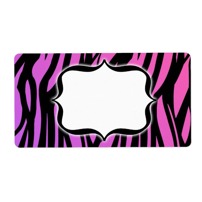 Customized Hot Zebra Blank Label (Front)