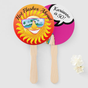 Customized Humour Pop Art Birthday Fan