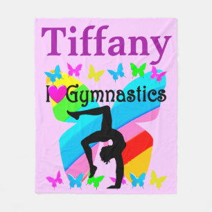 CUSTOMIZED I LOVE GYMNASTICS PERSONALIZED BLANKET