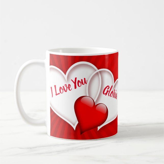 Customized I Love You Mug (Left)