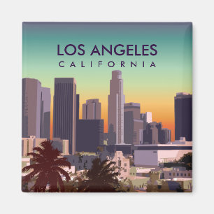 Customized Image of Downtown L.A. California Magnet