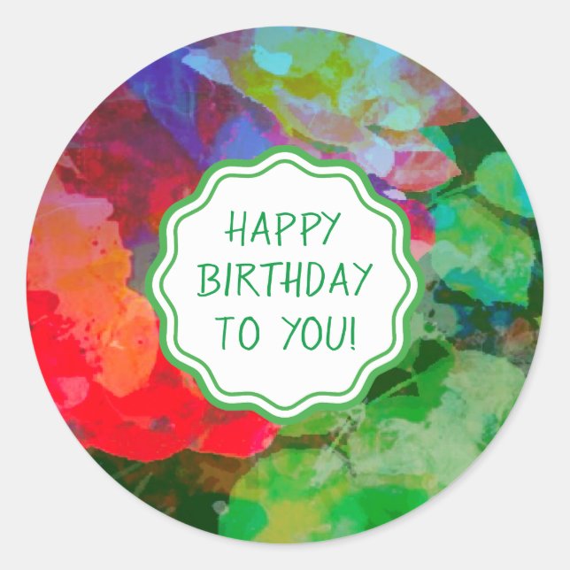 Customized Impressionistic Secret Rose Garden  Classic Round Sticker (Front)