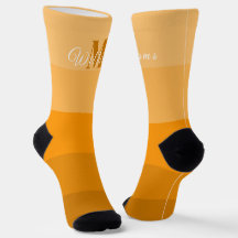 Customized Initials Monogram For Orange ColorBlock