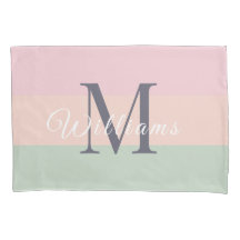 Customized Initials Monogram For Purple ColorBlock