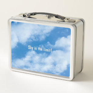 Customized Inspirational White Clouds on Blue Sky Metal Lunch Box