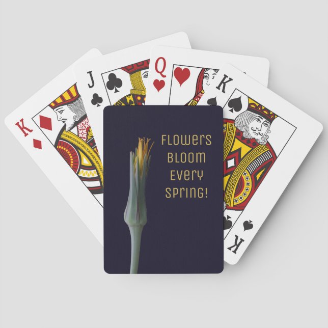 Customized Inspirational Wildflower Photograph  Playing Cards (Back)