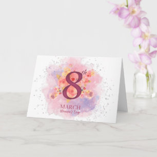 Customized International Women's Day Watercolor  Card