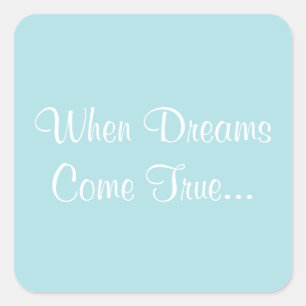 Customized Invites Powder Blue Square Sticker