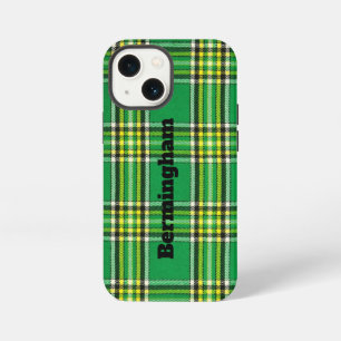 Customized iPhone Case Green Plaid Design