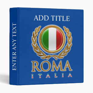 Customized Italian Flag Binder