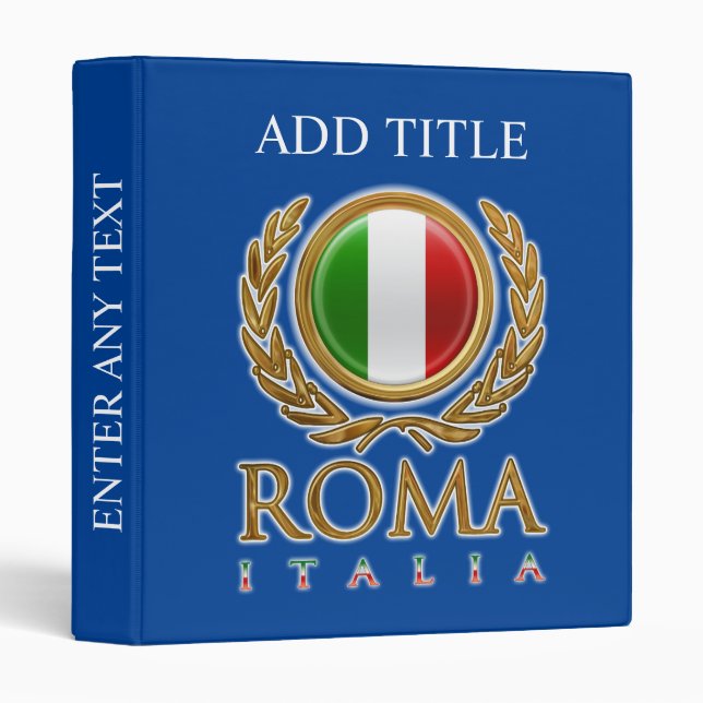 Customized Italian Flag Binder (Front/Spine)