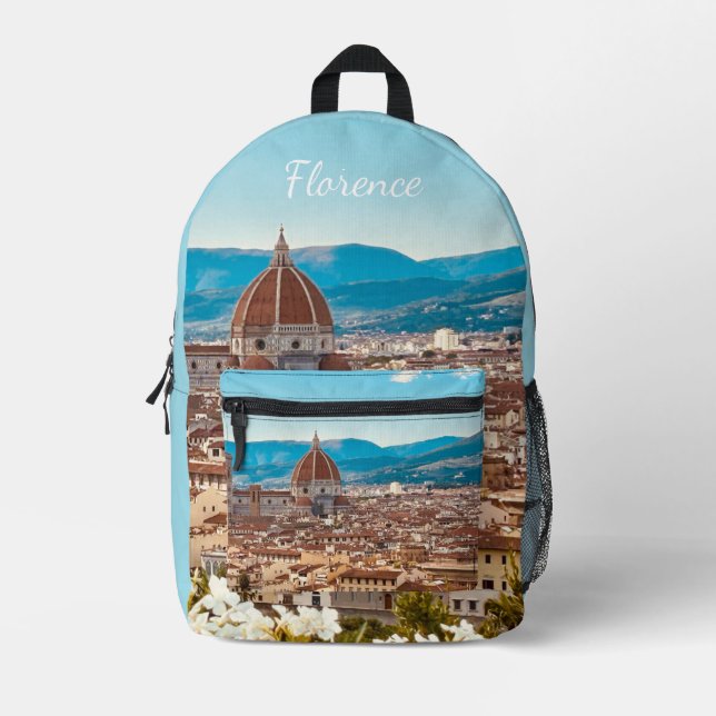 Customized Italy Florence Photography Printed Backpack (Front)