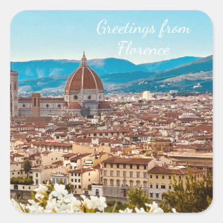 Customized Italy Florence Photography Square Sticker