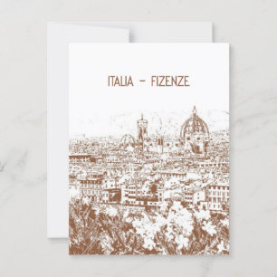 Customized Italy Florence Vintage Photography Postcard