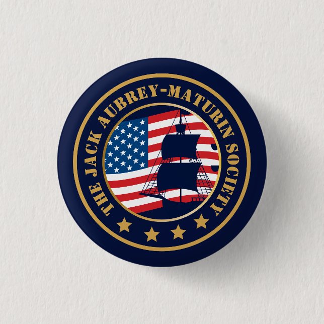 Customized Jack Aubrey-Maturin Naval History  1 Inch Round Button (Front)