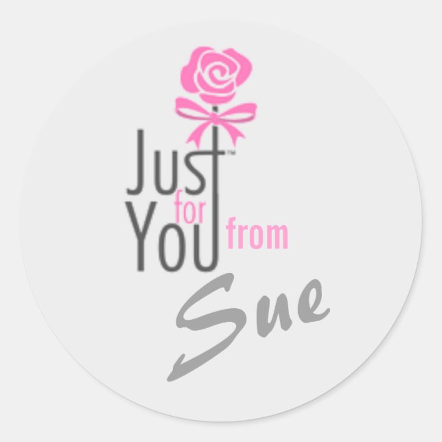 Customized "Just for You" Gift Stickers (Front)