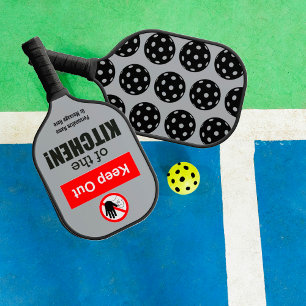 Customized Keep Out of the Kitchen Funny Pickleball Paddle