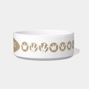 Customized King Dog Royal Crowns Pet Bowl