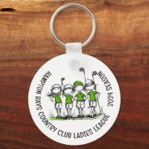 Customized Ladies Golf League Keychain