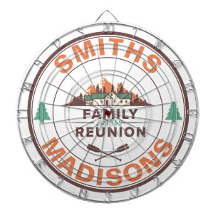Customized Lake House Family Reunion Logo Dartboard