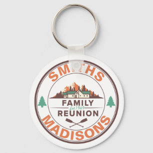 Customized Lake House Family Reunion Logo Keychain