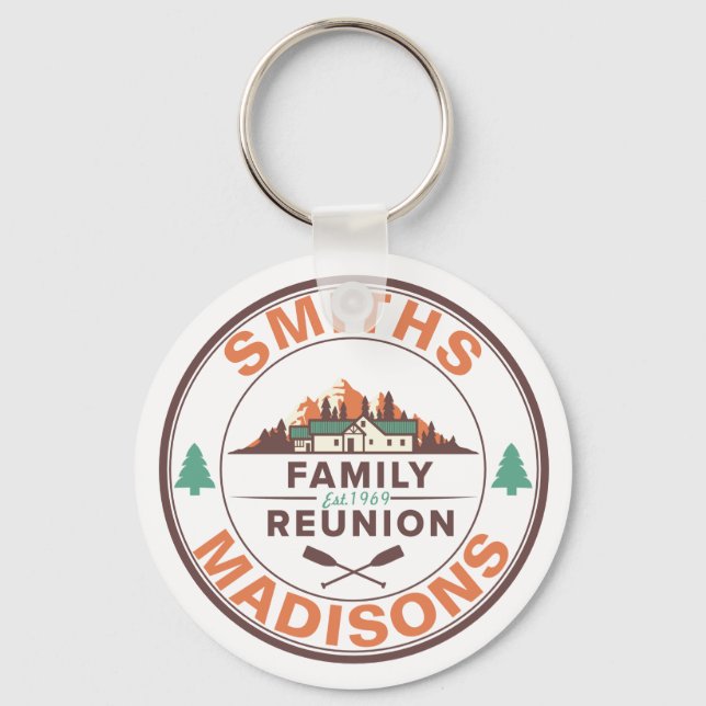 Customized Lake House Family Reunion Logo Keychain (Front)