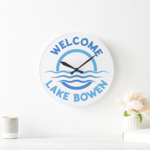 Customized Lake Name Large Clock