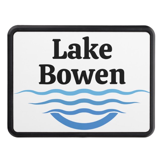 Customized Lake Name Tow Trailer Hitch Cover (Front)