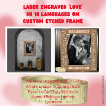 Customized Laser Engraved 'LOVE' in 18 Languages