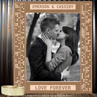 Customized Laser Engraved 'LOVE' in 18 Languages Etched Frames