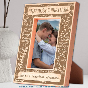 Customized Laser Engraved 'LOVE' in 50 Languages Etched Frames